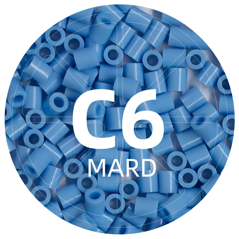 C6 Turkish Blue 2.6mm Mini Fuse Beads Refill Pack, 1,000 Beads, 10g
