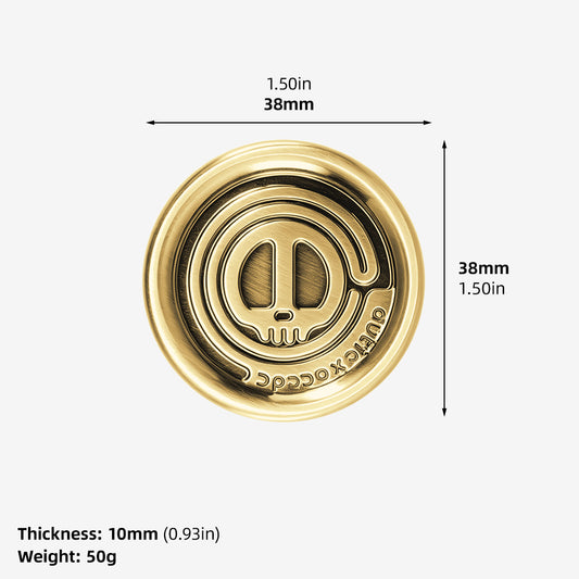 Devil Milk Cap Skull EDC Haptic Coin