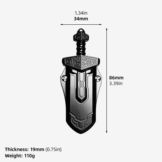 EDC Sword Decompression Toys Fidget Sliders Fidget Toys Stress Relief for Adults Magnetic Metal Toys Anti-Anxiety Office Desk Toys (Grey)