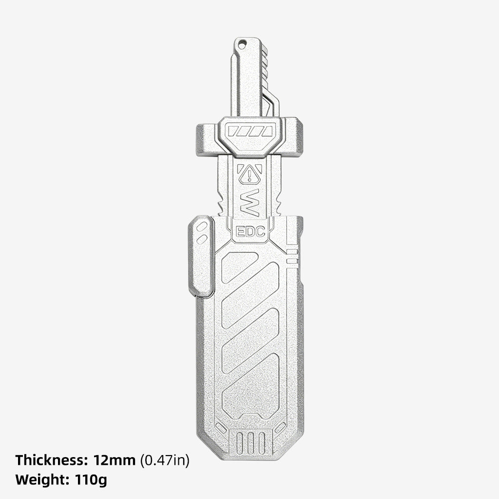 Sword Shaped Magnetic Push Card – Metal EDC Fingertip Fidget Slider