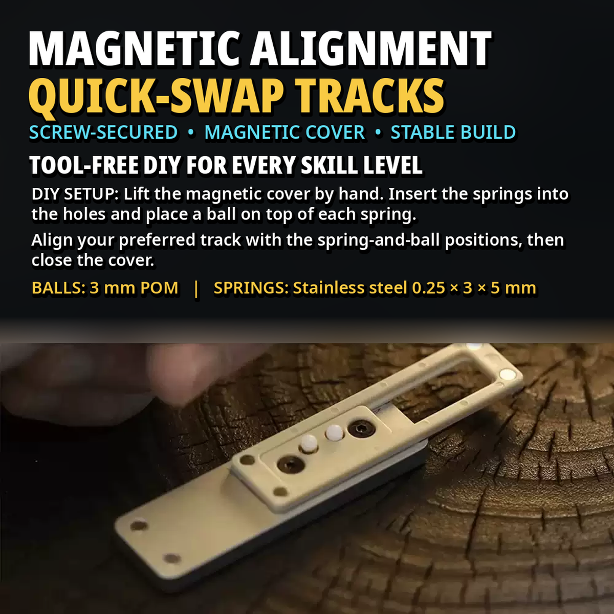 GAO STUDIO Ma Ya Tan Magnetic Quick-Swap Dual-Track EDC Slider