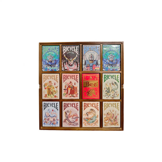 Wooden card display rack (twelve sets cards)  Cards not included