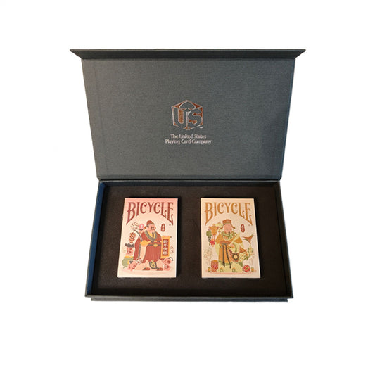 2 Decks Bicycle Black Gift box（Cards not included）
