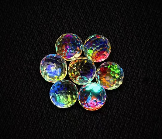 K9 Optical Glass Faceted Rainbow Prism Beads for EDC Spinner, High Refraction Cut Beads