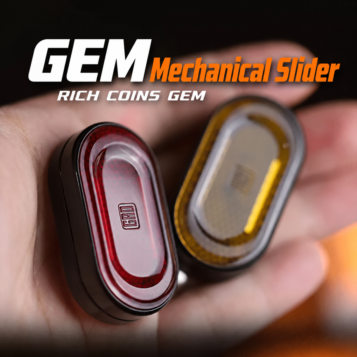 GAO STUDIO Rich Coin Gem Magnetic Dual-Track Fidget Slider