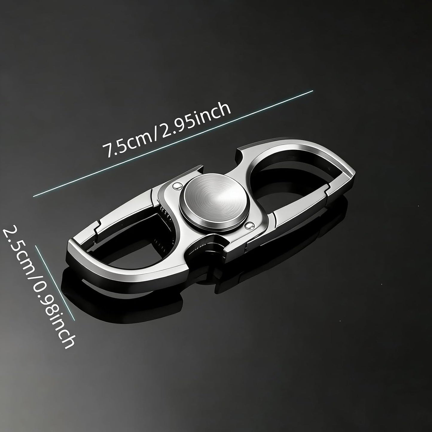 Silvery Fidget Toy, Fidget Ring, Heavy Duty Key Rings, Smooth and Quiet Operation