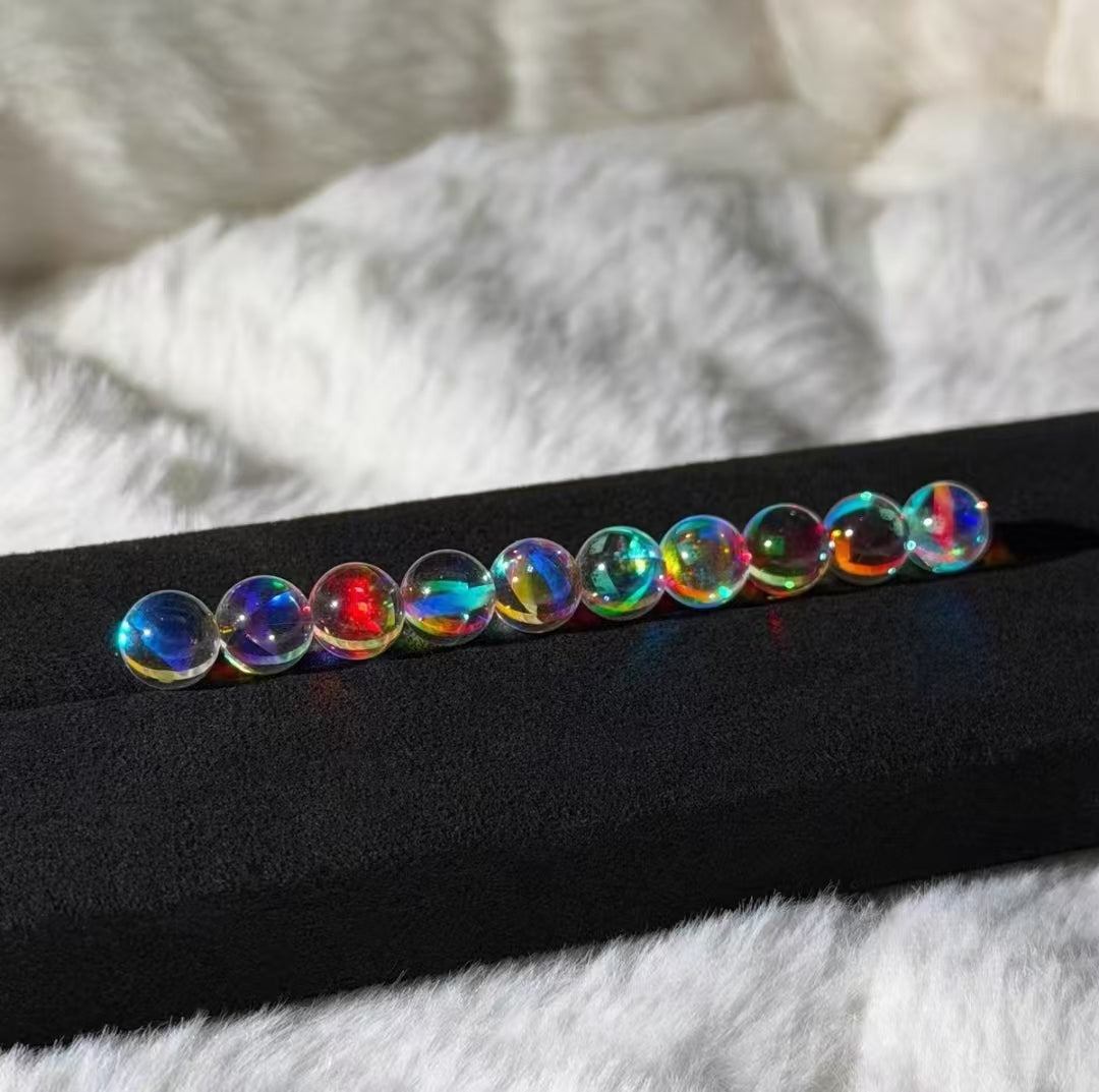K9 Optical Glass Rainbow Prism Beads for EDC Spinner