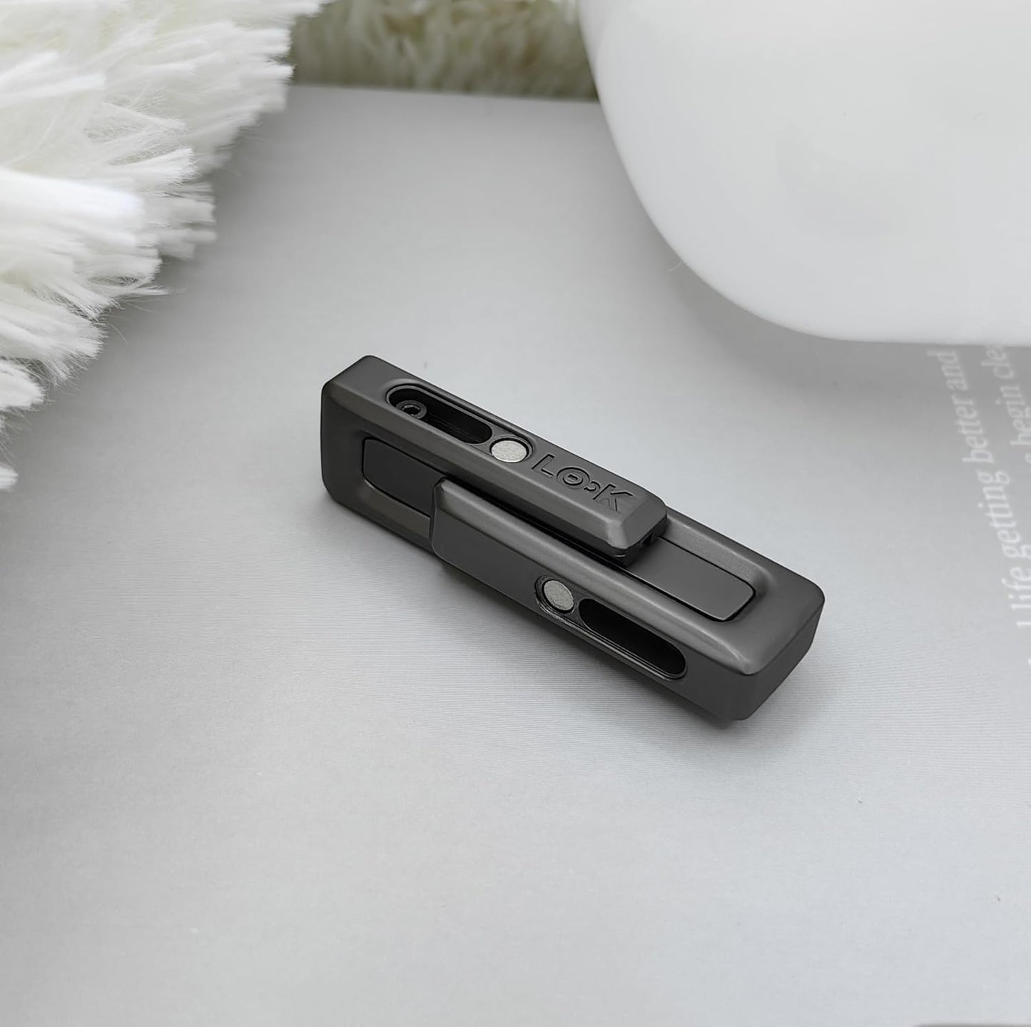 EDC Fidget Slider Fidget Toy Adult Stress Relief Metal Push Pull ADHD Recreational Tactile Xlock Magnetic Double Push Fidget Coin