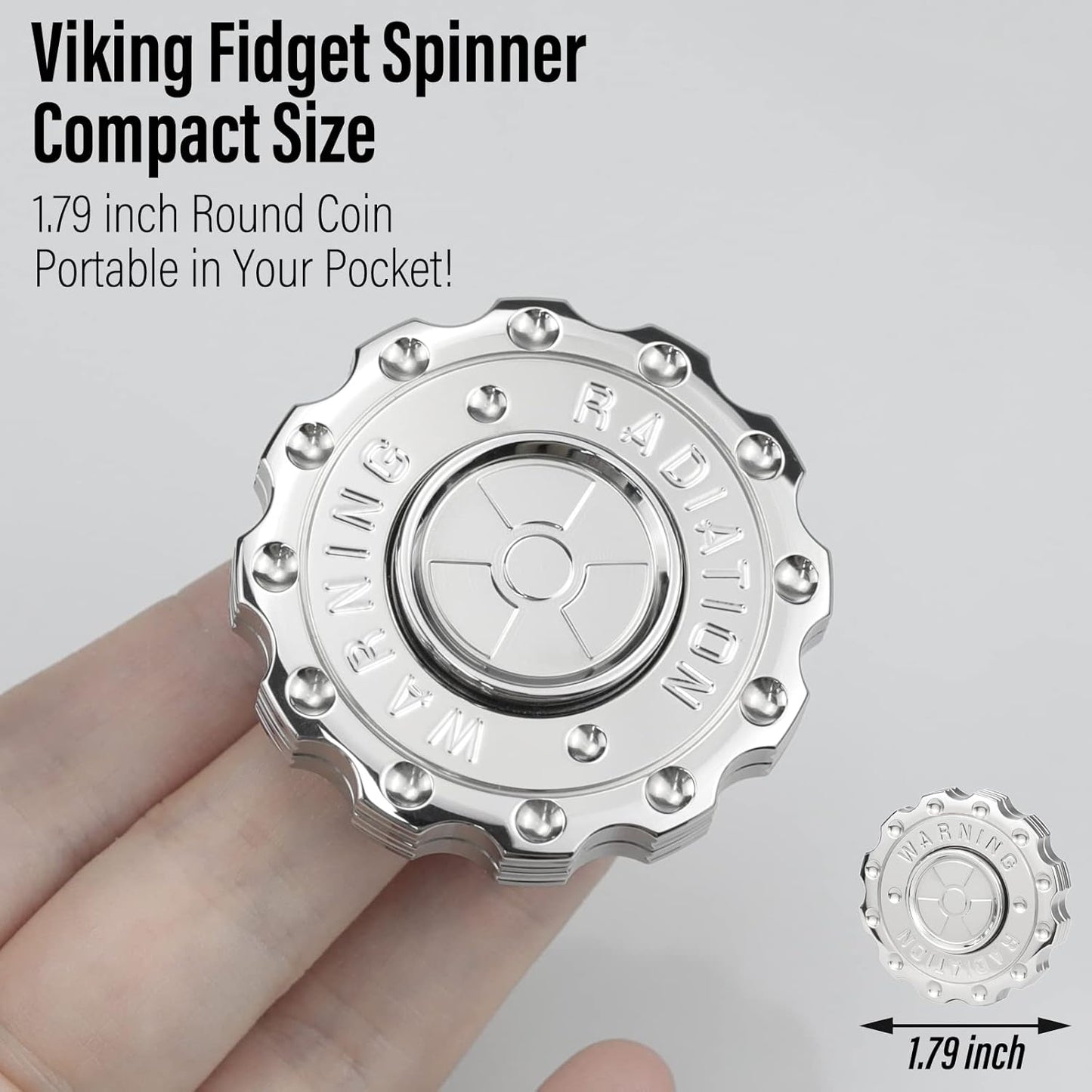 Viking Pirate Magnetic Slider & Fidget Spinners for Adults, Heavy Metal Figette Spin