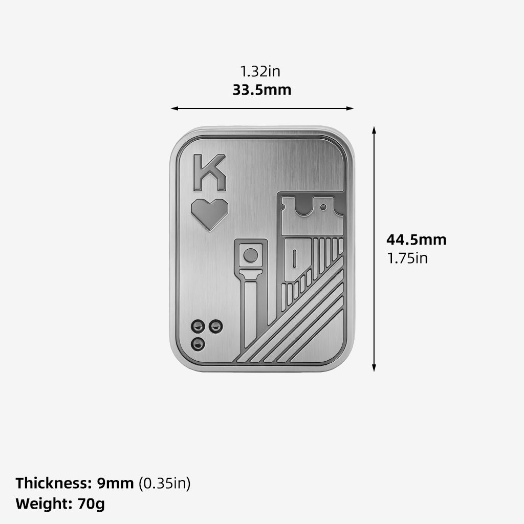 Poker King Metal Magnetic EDC Finger Slider