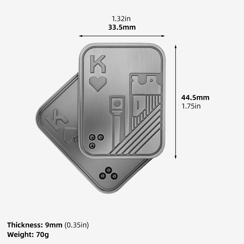 Poker King Metal Magnetic EDC Finger Slider