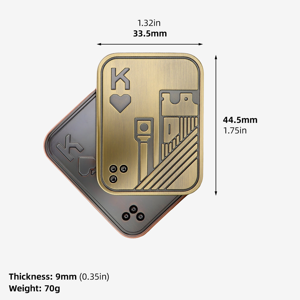 Poker King Metal Magnetic EDC Finger Slider
