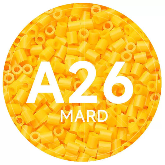 A26 Mustard 2.6mm Mini Fuse Beads Refill Pack, 1,000 Beads, 10g