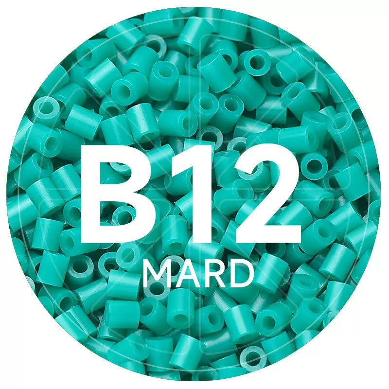 B12 Peacock Green 2.6mm Mini Fuse Beads Refill Pack, 1,000 Beads, 10g