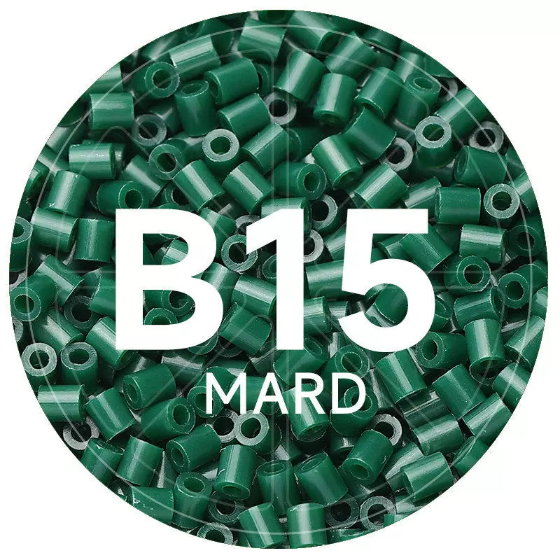 B15 Deep Green 2.6mm Mini Fuse Beads Refill Pack, 1,000 Beads, 10g