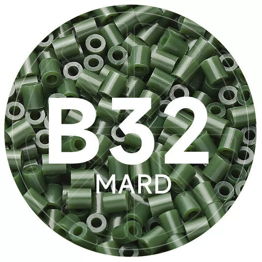 B32 Moss Green 2.6mm Mini Fuse Beads Refill Pack, 1,000 Beads, 10g