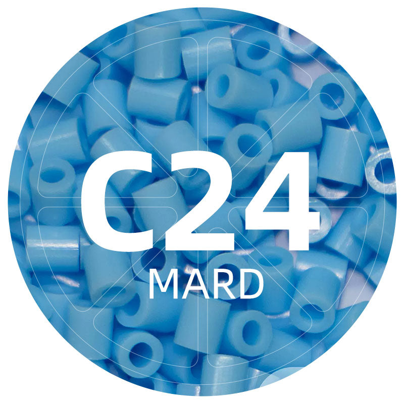 C24 Light Blue 2.6mm Mini Fuse Beads Refill Pack, 1,000 Beads, 10g