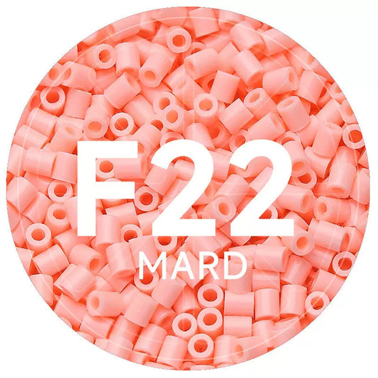 F22 Young Peach 2.6mm Mini Fuse Beads Refill Pack, 1,000 Beads, 10g