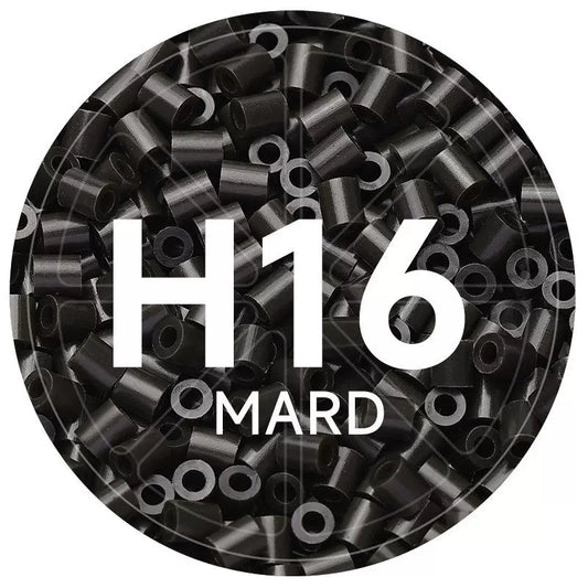 H16 Ink Black 2.6mm Mini Fuse Beads Refill Pack, 1,000 Beads, 10g