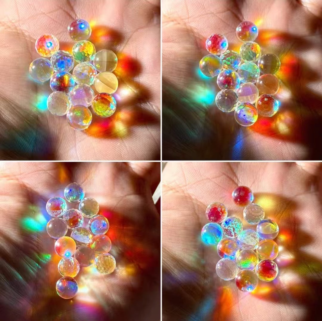 K9 Optical Glass Rainbow Prism Beads for EDC Spinner