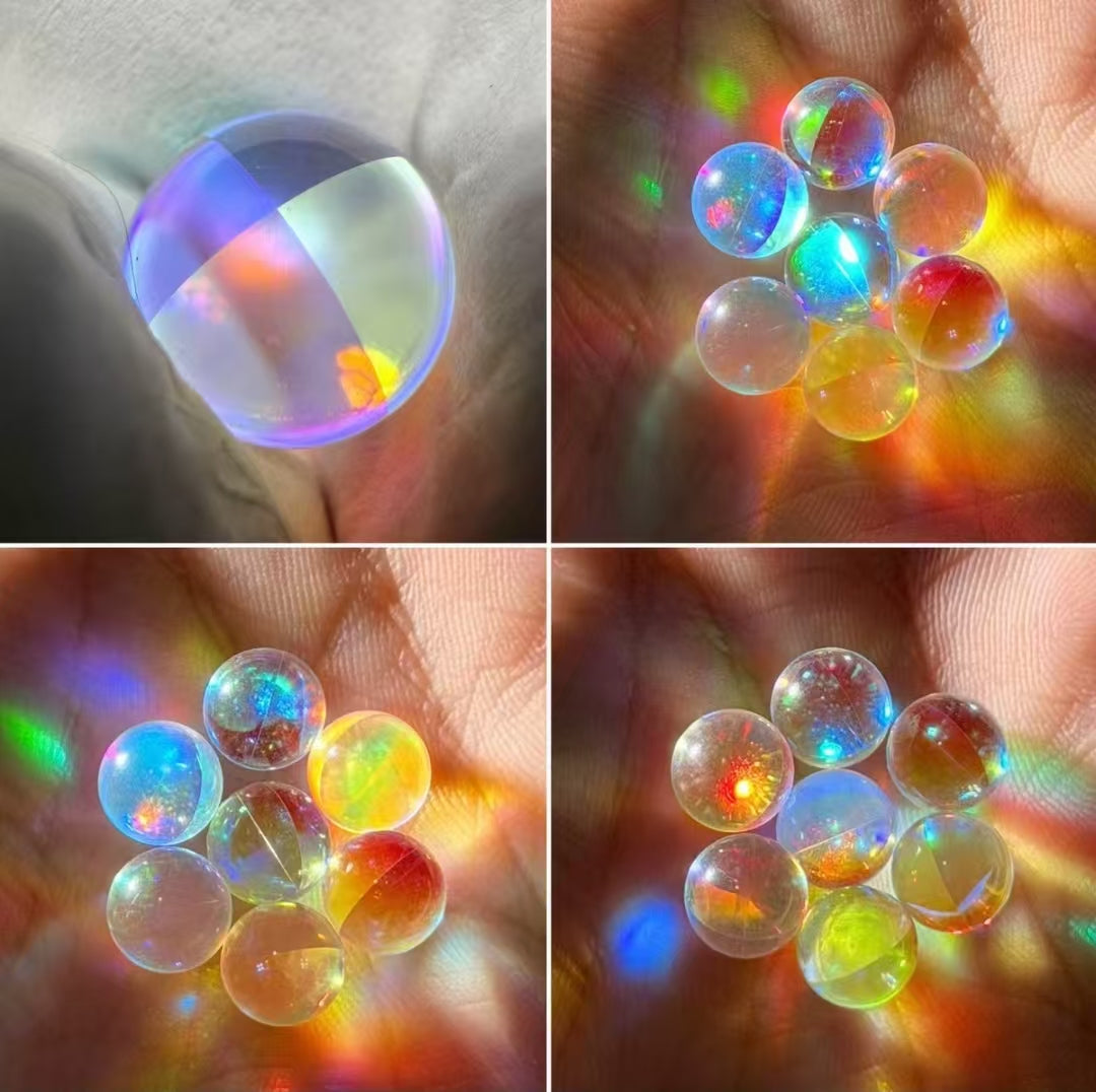K9 Optical Glass Rainbow Prism Beads for EDC Spinner